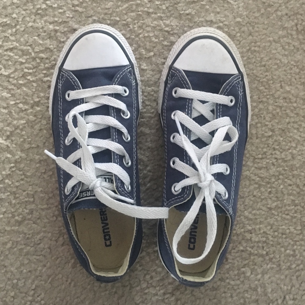 Navy blue ankle converse